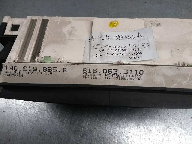 Recambio de cuadro instrumentos para volkswagen golf iii berlina (1h1) 1.6 referencia OEM IAM 1H0919865A   Recambio de cuadro instrumentos para volkswagen golf iii berlina (1h1) 1.6 referencia OEM IAM 1H0919865A