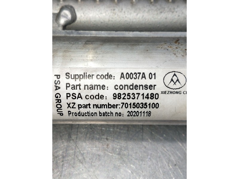 Recambio de condensador / radiador aire acondicionado para opel corsa f gs line referencia OEM IAM 9825371480  