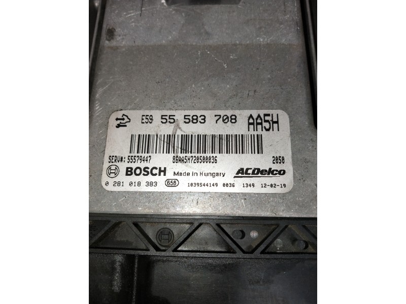 Recambio de centralita motor uce para chevrolet aveo berlina hatchback lt referencia OEM IAM 0281018383 55583708 
