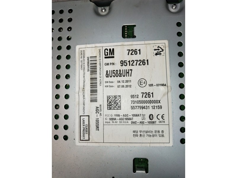 Recambio de sistema audio / radio cd para chevrolet aveo berlina hatchback lt referencia OEM IAM 95127261 557799431 