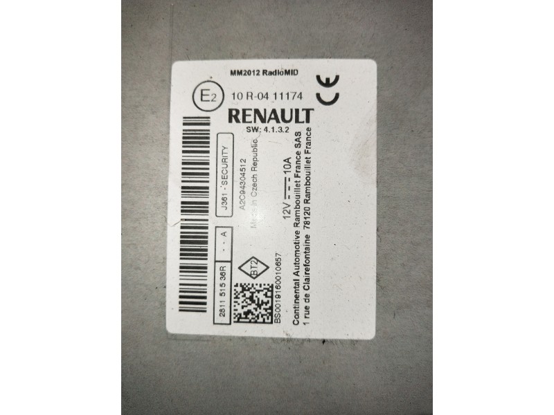 Recambio de sistema navegacion gps para renault zoe limited referencia OEM IAM A2C94304512  