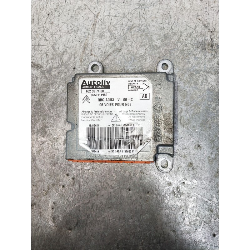 Recambio de centralita airbag para citroen xsara picasso 1.6 hdi 90 sx referencia OEM IAM 9659111980 602327400 