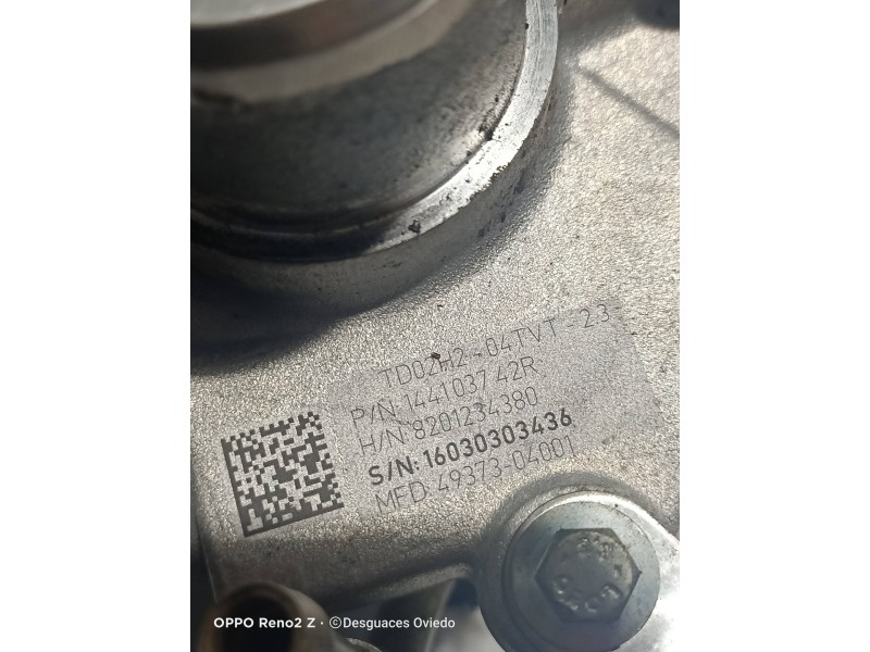 Recambio de turbocompresor para renault clio iv technofeel referencia OEM IAM 4937304001 144103742R 8201234380