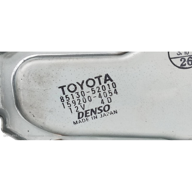 Recambio de motor limpia trasero para toyota yaris (ncp1/nlp1/scp1) 1.4 d-4d linea luna referencia OEM IAM 8513052010 1592004054