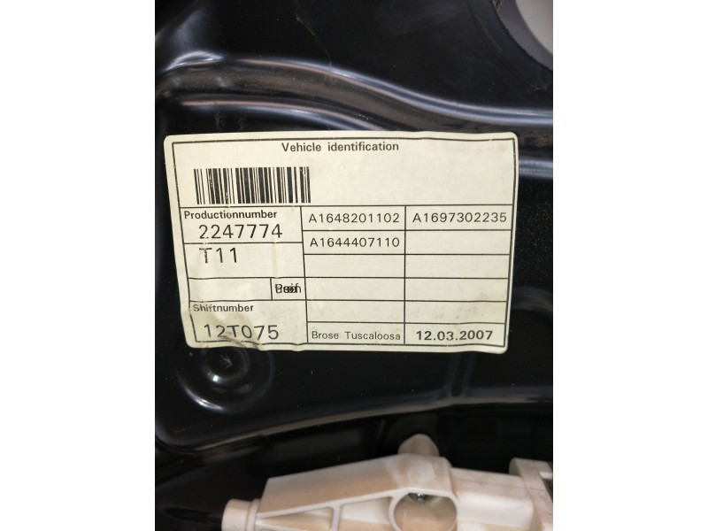 Recambio de elevalunas trasero derecho para mercedes clase gl (x164) 420 cdi 4-matic (164.828) referencia OEM IAM A1648201102 A1