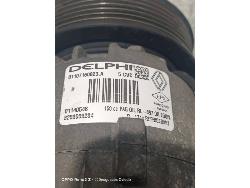 Recambio de compresor aire acondicionado para renault scenic ii grand confort dynamique referencia OEM IAM 8200669284 0110716082