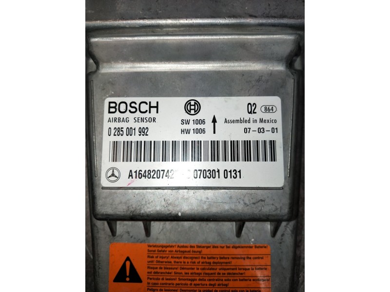 Recambio de kit airbag para mercedes clase gl (x164) 420 cdi 4-matic (164.828) referencia OEM IAM 0285001992 A1648207426 