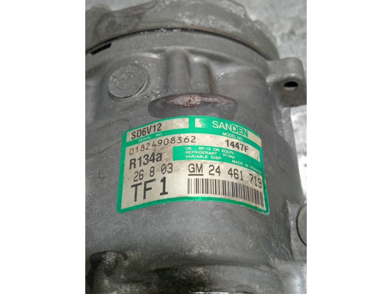 Recambio de compresor aire acondicionado para opel corsa c cosmo referencia OEM IAM 24461719 SD6V12 
