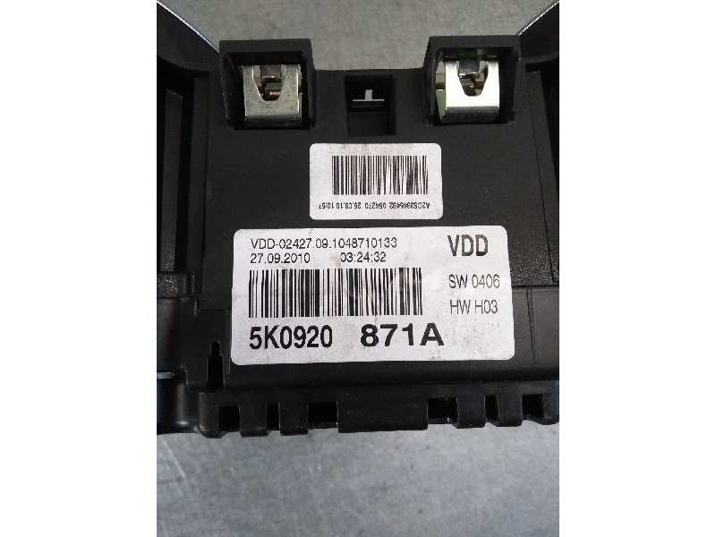 Recambio de cuadro instrumentos para volkswagen golf vi (5k1) advance referencia OEM IAM 5K0920871A  