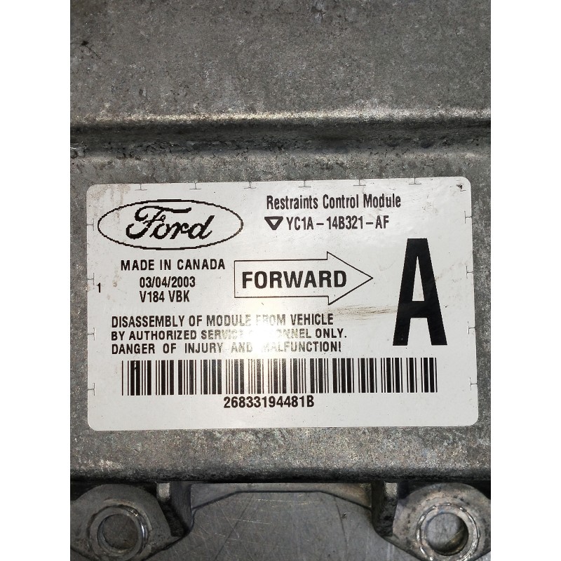 Recambio de centralita airbag para ford transit caja cerrada, media (fy) (2000 =>) ft 330 2.4 express-line referencia OEM IAM YC