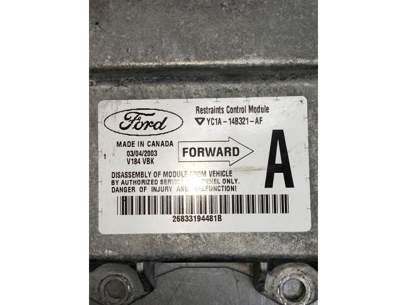 Recambio de centralita airbag para ford transit caja cerrada, media (fy) (2000 =>) ft 330 2.4 express-line referencia OEM IAM YC