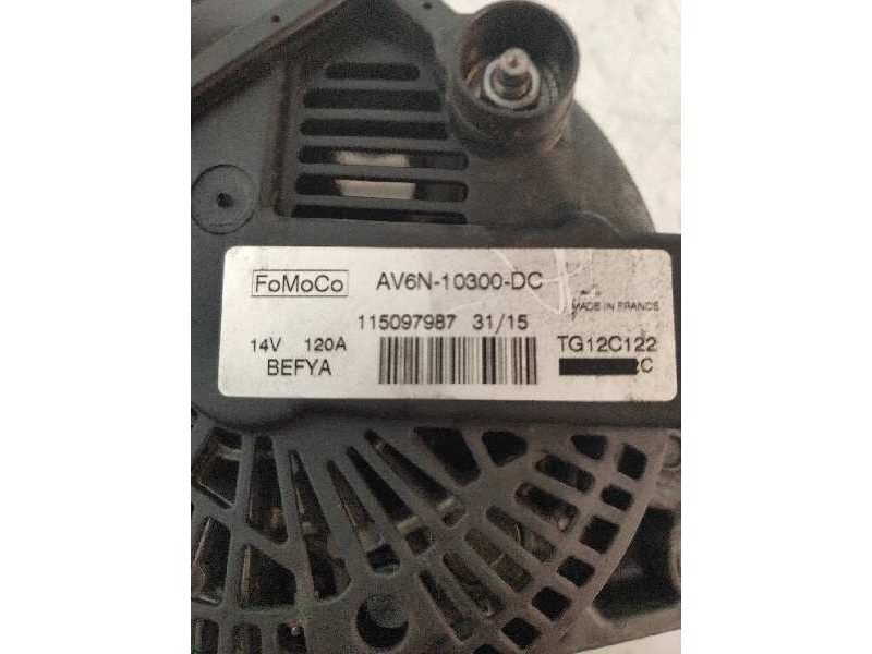 Recambio de alternador para ford fiesta (ccn) black edition referencia OEM IAM AV6N10300DC 115097987 TG12C122 120 AMPERIOS