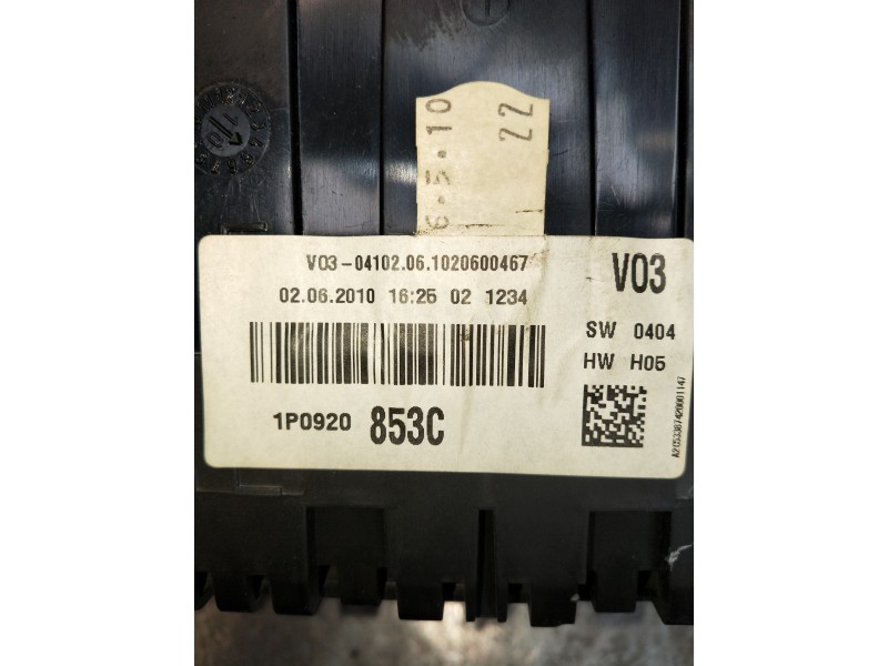 Recambio de cuadro instrumentos para seat altea (5p1) style ecomotive referencia OEM IAM 1P0920853C  