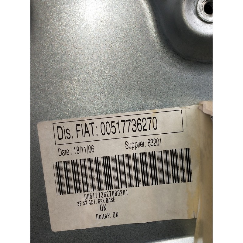 Recambio de elevalunas delantero derecho para fiat stilo (192) 1.9 120 racing multijet referencia OEM IAM 00517736270  