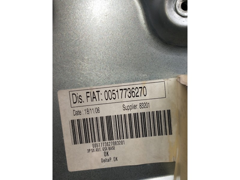 Recambio de elevalunas delantero derecho para fiat stilo (192) 1.9 120 racing multijet referencia OEM IAM 00517736270  