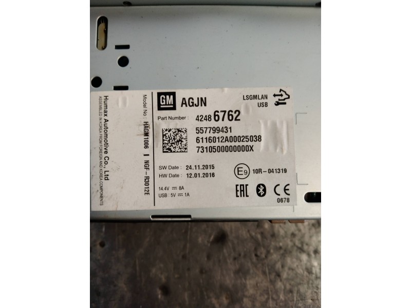 Recambio de sistema audio / radio cd para opel karl edition referencia OEM IAM 42486762 557799431 