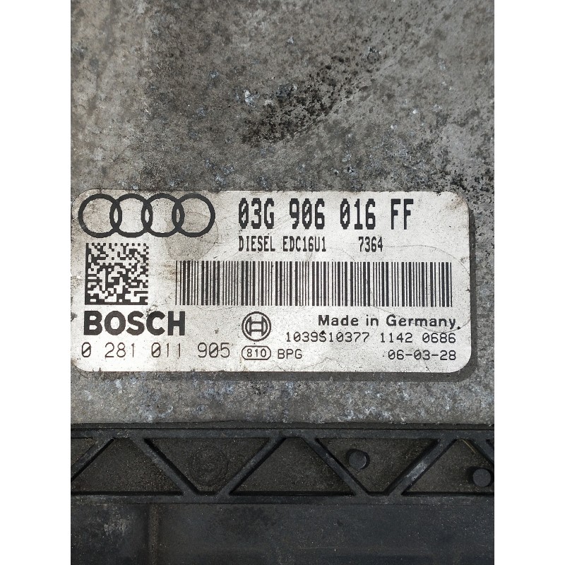 Recambio de centralita motor uce para audi a3 (8p) 2.0 tdi ambiente referencia OEM IAM 0281011905 03G906016FF 