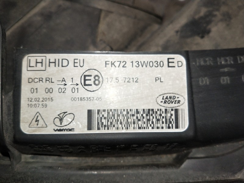 Recambio de faro izquierdo para land rover discovery sport s referencia OEM IAM FK7213W030ED  