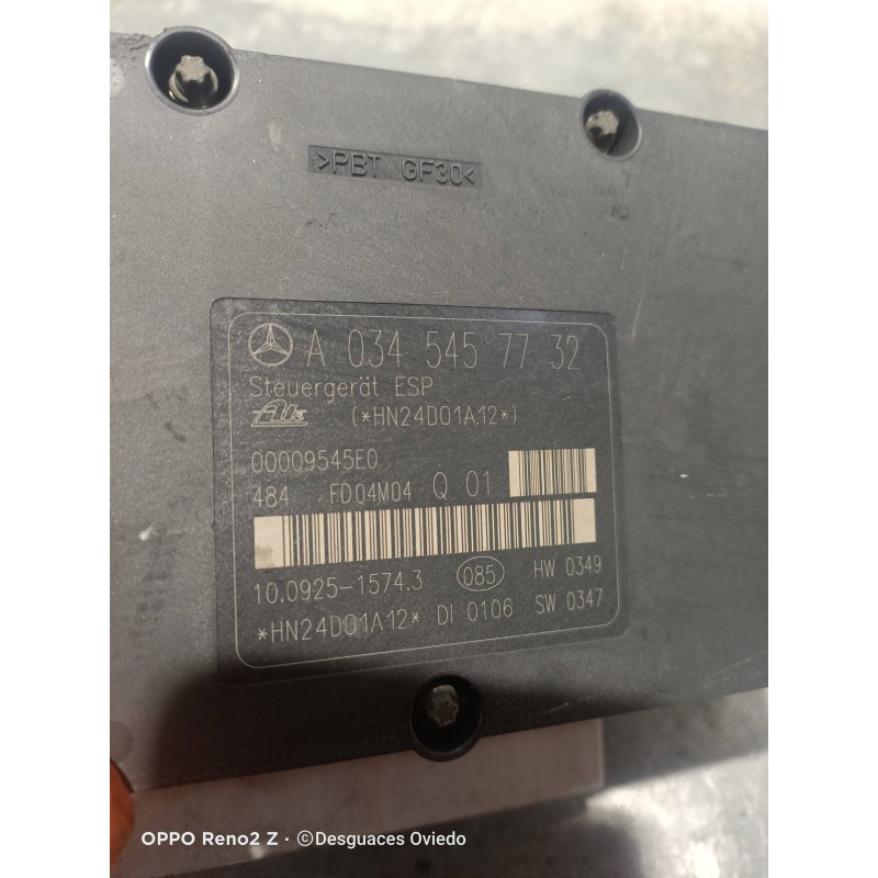 Recambio de abs para mercedes clase c (w203) berlina 220 cdi (la) (203.008) referencia OEM IAM A0345457732 10092515743 A00543129