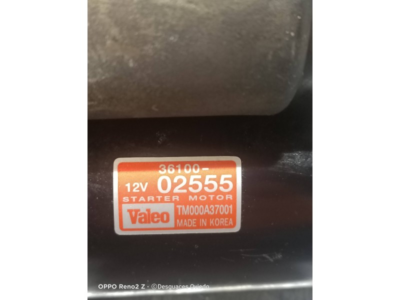 Recambio de motor arranque para hyundai getz (tb) 1.1 básico referencia OEM IAM 3610002555 TM000A37001 