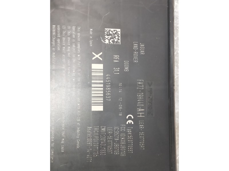 Recambio de modulo electronico para land rover discovery sport s referencia OEM IAM FK7219H440AH 4451985637 