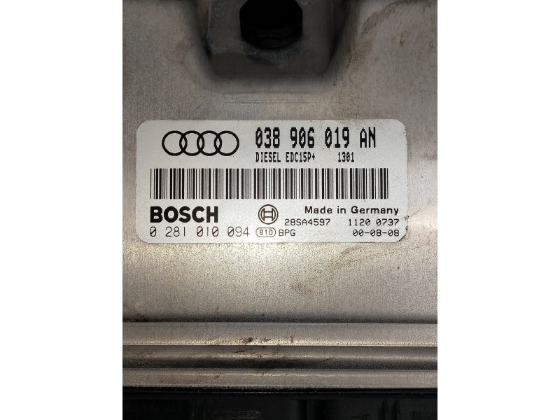 Recambio de centralita motor uce para audi a4 berlina (b5) 1.9 tdi referencia OEM IAM 0281010094 038906019AN 
