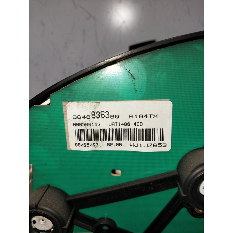 Recambio de cuadro instrumentos para citroen berlingo 1.9 d 600 furg. referencia OEM IAM 9648836380  
