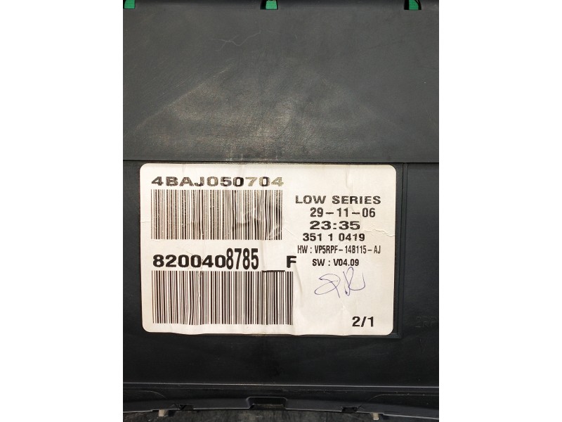 Recambio de cuadro instrumentos para renault megane ii berlina 5p confort authentique referencia OEM IAM 8200408785  