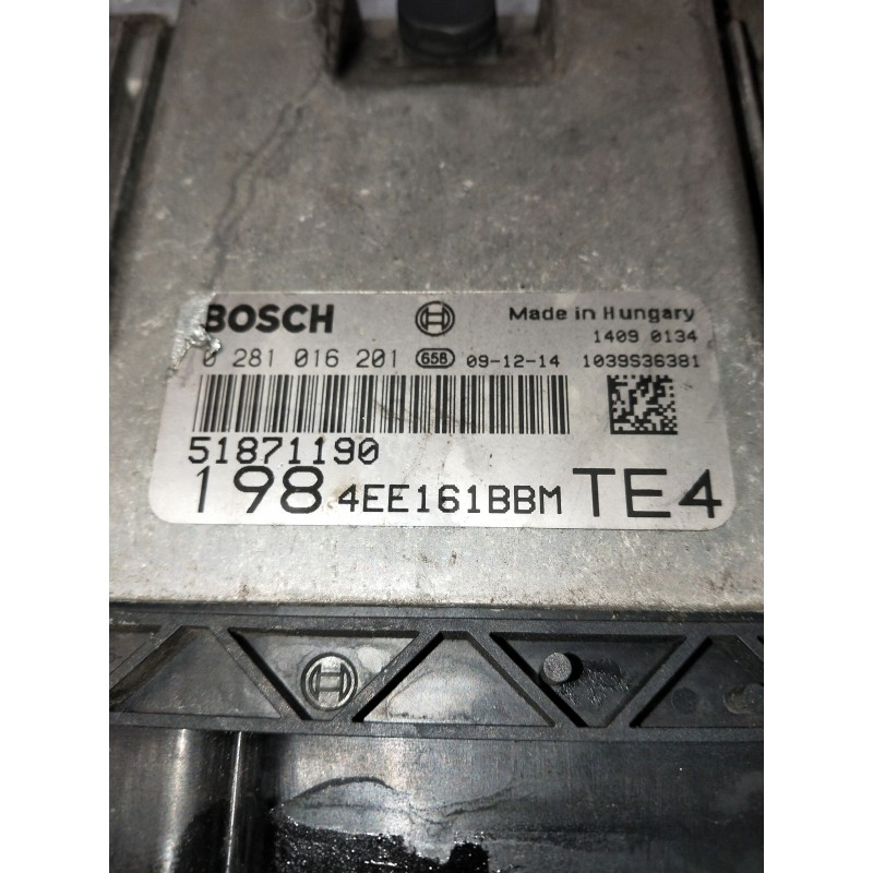 Recambio de centralita motor uce para fiat bravo (198) 1.6 16v active multijet (77kw) referencia OEM IAM 0281016201 51871190 