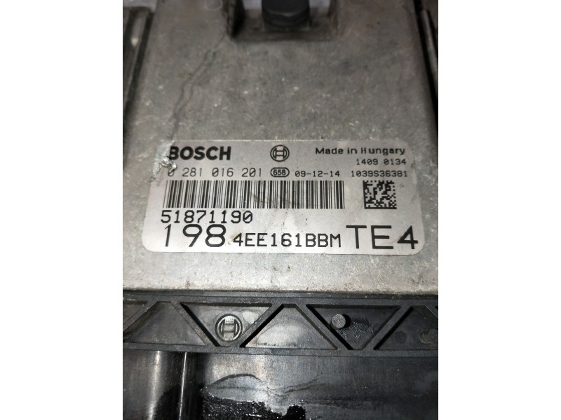 Recambio de centralita motor uce para fiat bravo (198) 1.6 16v active multijet (77kw) referencia OEM IAM 0281016201 51871190 