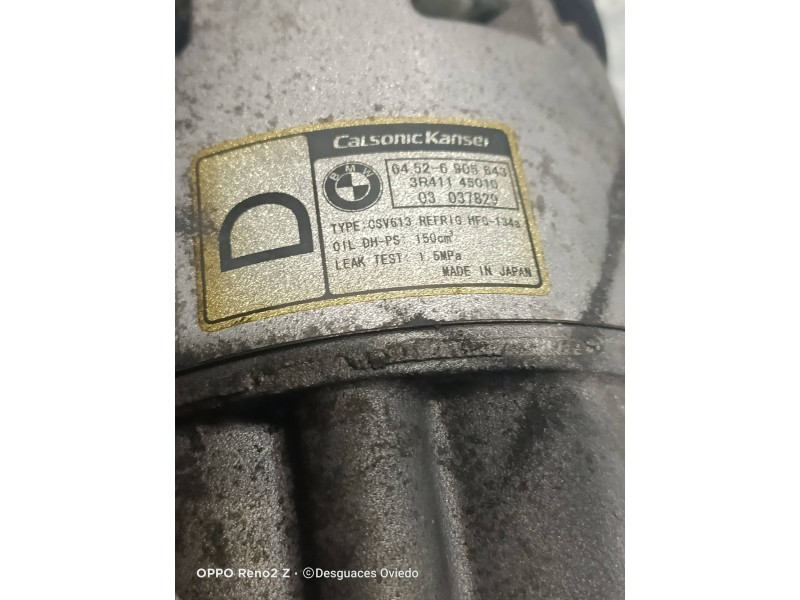 Recambio de compresor aire acondicionado para bmw serie 3 berlina (e46) 320d referencia OEM IAM 64526905643 3R41145010 