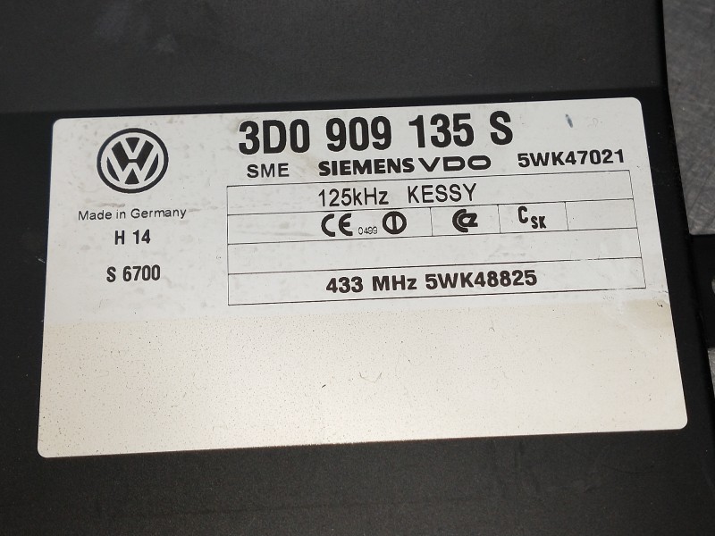 Recambio de modulo electronico para volkswagen touareg (7la) tdi v6 referencia OEM IAM 3D0909135S  