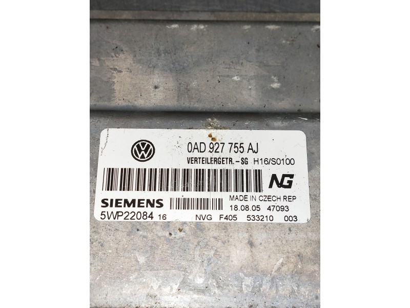 Recambio de centralita cambio automatico para volkswagen touareg (7la) tdi v6 referencia OEM IAM 0AD927755AJ 5WP22084 