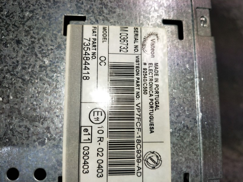 Recambio de sistema audio / radio cd para fiat bravo (198) 1.6 16v active multijet (77kw) referencia OEM IAM 735484418  