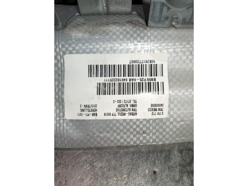 Recambio de airbag cortina delantero izquierdo para bmw x3 (f25) xdrive 20d referencia OEM IAM 5791712 34060506E 