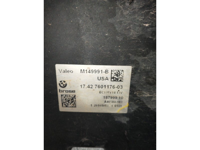 Recambio de electroventilador para bmw x3 (f25) xdrive 20d referencia OEM IAM 760117603 M149991B 