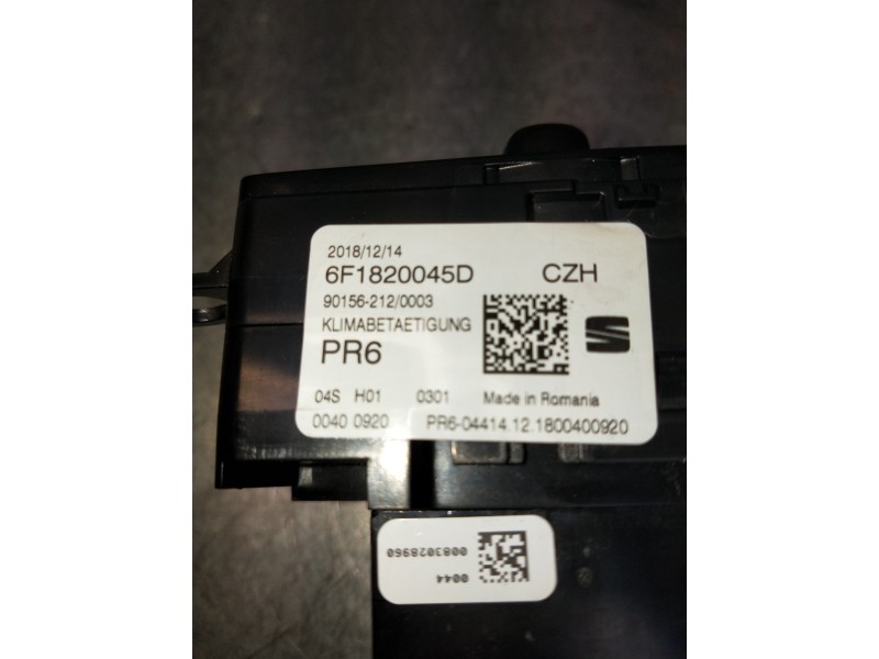 Recambio de mando calefaccion / aire acondicionado para seat arona xcellence referencia OEM IAM 6F1820045D  