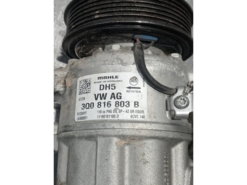 Recambio de compresor aire acondicionado para seat ateca (kh7) style go referencia OEM IAM 3Q0816803B LK888001 