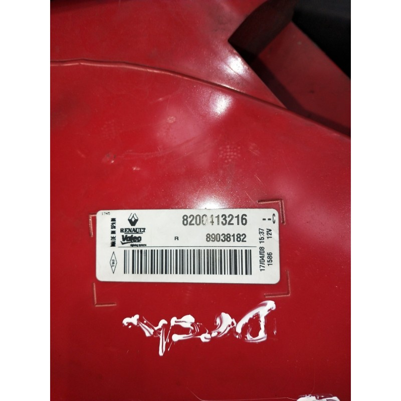 Recambio de piloto trasero derecho para renault megane ii berlina 5p authentique referencia OEM IAM 8200413216 89038182 