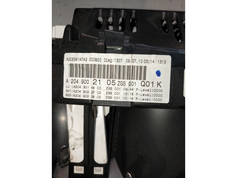 Recambio de cuadro instrumentos para mercedes clase c (w204) berlina c 200 cdi blueefficiency (204.001) referencia OEM IAM A2049