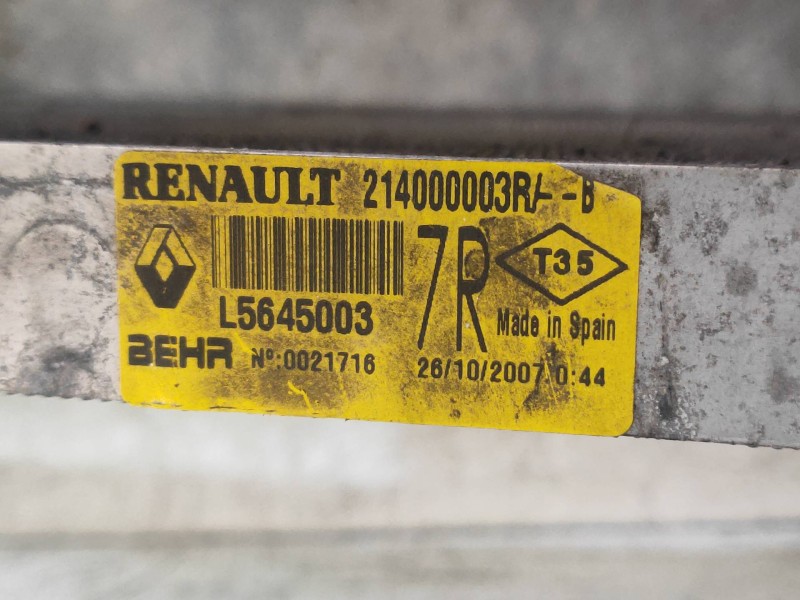 Recambio de radiador agua para renault laguna iii authentique referencia OEM IAM L5645003 214000003RB 