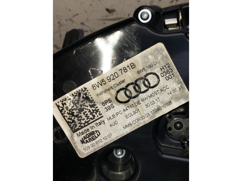 Recambio de cuadro instrumentos para audi a4 avant (8w5) advanced edition referencia OEM IAM 8W5920781B  