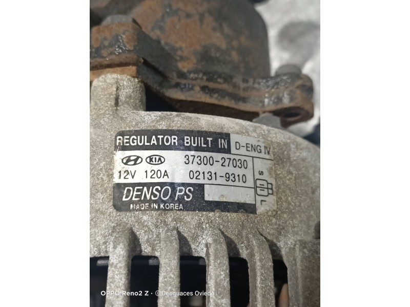 Recambio de alternador para kia sportage ex referencia OEM IAM 3730027030 021319310 