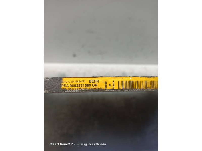 Recambio de condensador / radiador aire acondicionado para citroen c4 picasso sx referencia OEM IAM 9682531580  