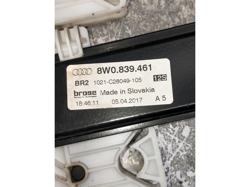 Recambio de elevalunas trasero izquierdo para audi a4 avant (8w5) advanced edition referencia OEM IAM 8W0839461  