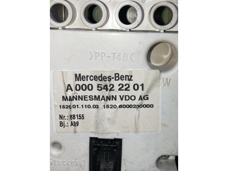 Recambio de cuadro instrumentos para mercedes sprinter (w901,w904) caja cerr. referencia OEM IAM A0005422201  