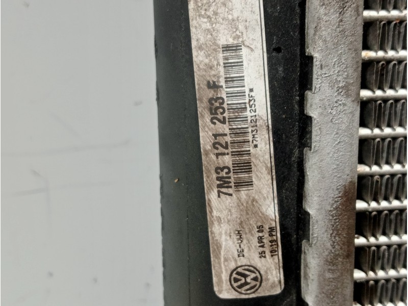 Recambio de radiador agua para volkswagen sharan (7m6/7m9) conceptline referencia OEM IAM 7M3121253F  