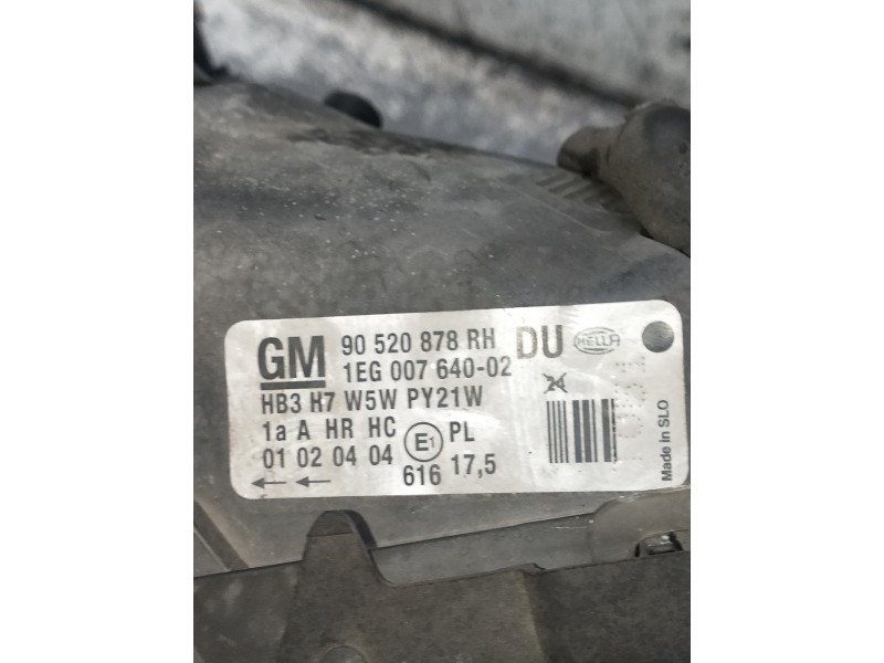 Recambio de faro derecho para opel astra g berlina club referencia OEM IAM 1EG00764002 90520878RJ 