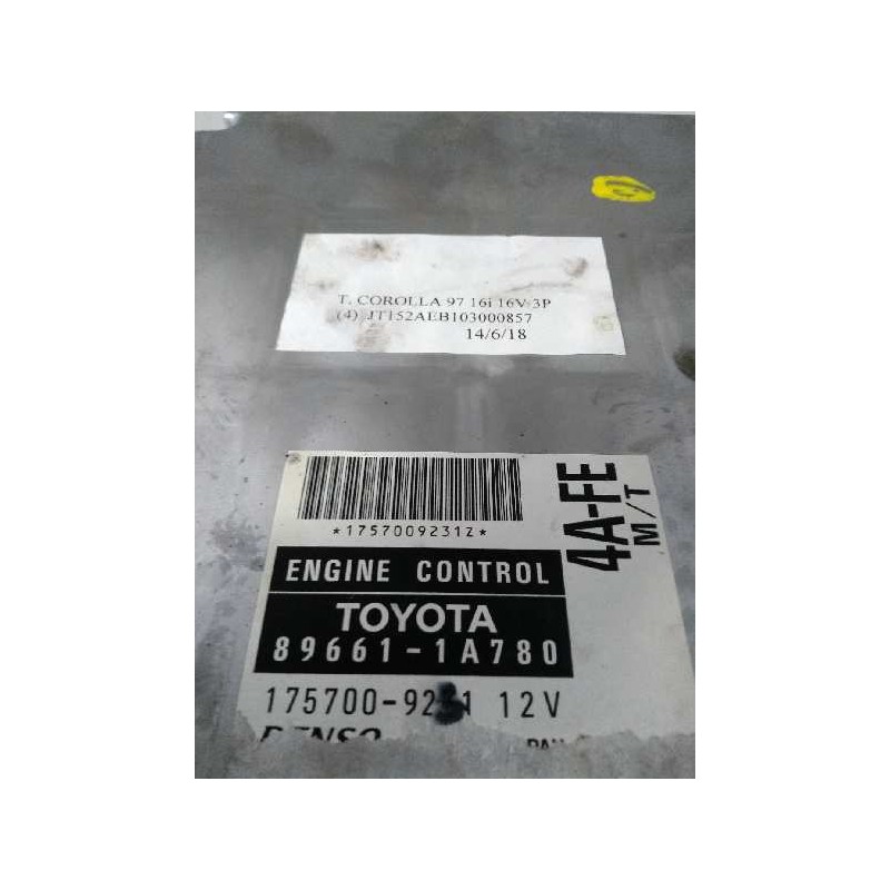 Recambio de centralita motor uce para toyota corolla (e11) 1.6 16v referencia OEM IAM 896611A780 1757009231 4AFE MT
