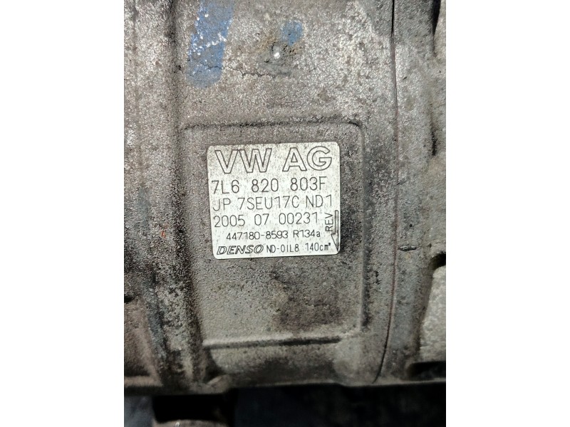 Recambio de compresor aire acondicionado para volkswagen touareg (7la) tdi v6 referencia OEM IAM 7L6820803F JP7SEU17C 